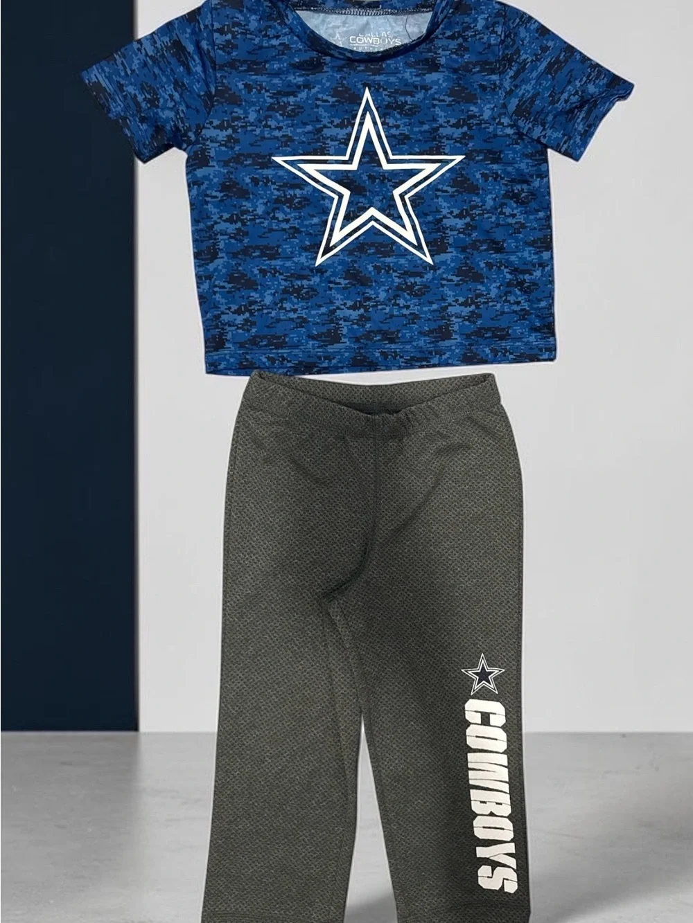 Dallas Cowboys Youth Two-Piece Lounge Set - Blue & Charcoal